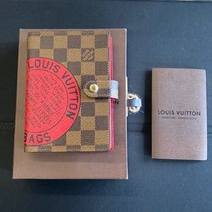 Louis Vuitton Damier Ebene Canvas Planner Cover Agenda PM With Box